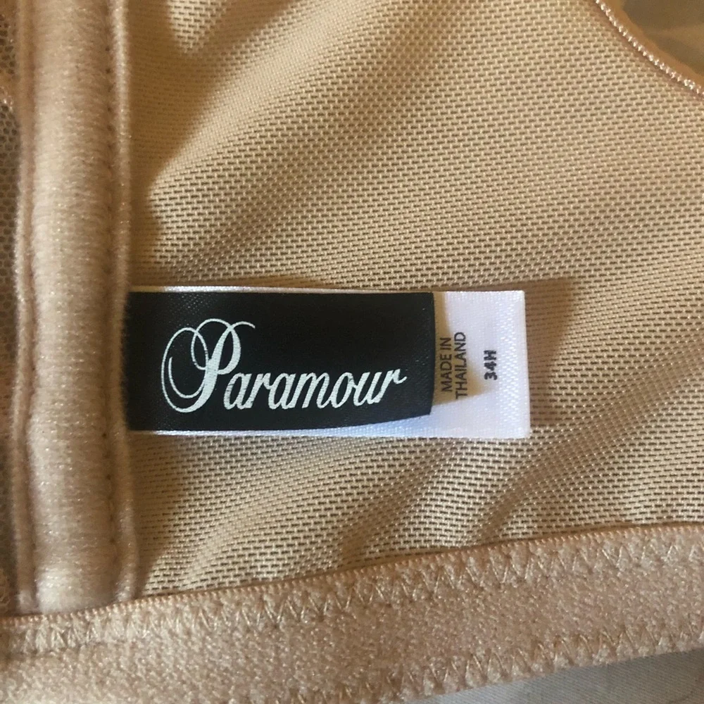 SOLD!🥳Paramour Angie Front Silver Hook Closure Minimizer Bra 34H - Picture 5 of 14